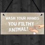 Beige Signs Plaques For Bathroom Toilet Novelty Home Decor Sign