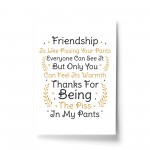 Best Friend Gift Funny Friendship Gift Print Thank You Birthday