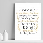 Best Friend Gift Funny Friendship Gift Print Thank You Birthday