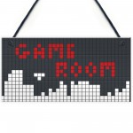 Game Room Sign Retro Gaming Sign Hanging Plaque For Boys Bedroom