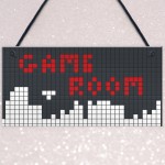 Game Room Sign Retro Gaming Sign Hanging Plaque For Boys Bedroom