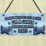 Gaming Sign Retro Gaming Gift For Boys Bedroom Man Cave Gift