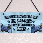 Gaming Sign Retro Gaming Gift For Boys Bedroom Man Cave Gift