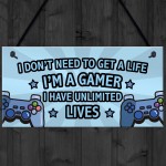 Gaming Sign Retro Gaming Gift For Boys Bedroom Man Cave Gift