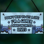 Gaming Sign Retro Gaming Gift For Boys Bedroom Man Cave Gift