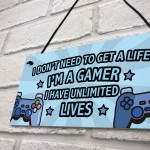 Gaming Sign Retro Gaming Gift For Boys Bedroom Man Cave Gift