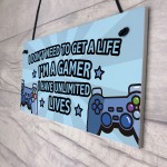 Gaming Sign Retro Gaming Gift For Boys Bedroom Man Cave Gift