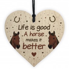 Funny Horse Gifts For Women Wood Heart Sign Horse Gift For Girls