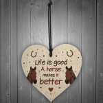 Funny Horse Gifts For Women Wood Heart Sign Horse Gift For Girls