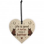 Funny Horse Gifts For Women Wood Heart Sign Horse Gift For Girls