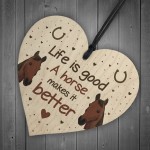 Funny Horse Gifts For Women Wood Heart Sign Horse Gift For Girls