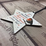 Robin Memorial Tree Hanging Decoration Mum Memorial Gift Star