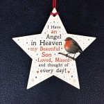 Robin Memorial Tree Hanging Decoration Son Memorial Gift Star