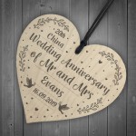 20th China Wedding Anniversary Gift Personalised Heart Mr & Mrs