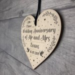 20th China Wedding Anniversary Gift Personalised Heart Mr & Mrs