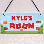 Personalised Gaming Sign Retro Gaming Gift Boys Bedroom Door
