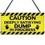 Funny Toilet Bathroom Warning Sign Novelty Bathroom Decor Gifts