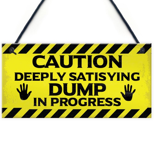 Funny Toilet Bathroom Warning Sign Novelty Bathroom Decor Gifts