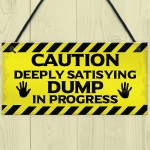 Funny Toilet Bathroom Warning Sign Novelty Bathroom Decor Gifts