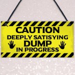Funny Toilet Bathroom Warning Sign Novelty Bathroom Decor Gifts