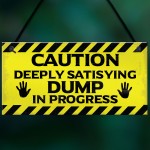 Funny Toilet Bathroom Warning Sign Novelty Bathroom Decor Gifts
