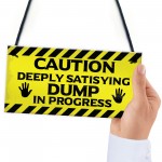 Funny Toilet Bathroom Warning Sign Novelty Bathroom Decor Gifts