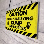 Funny Toilet Bathroom Warning Sign Novelty Bathroom Decor Gifts