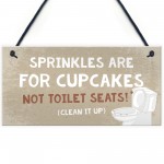 Beige Signs Plaques For Bathroom Toilet Loo Novelty Home Decor