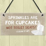 Beige Signs Plaques For Bathroom Toilet Loo Novelty Home Decor