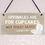 Beige Signs Plaques For Bathroom Toilet Loo Novelty Home Decor