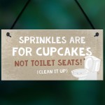 Beige Signs Plaques For Bathroom Toilet Loo Novelty Home Decor