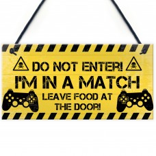 Gamer Warning Plaque Gaming Bedroom Accessories Novelty Sign
