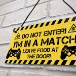 Gamer Warning Plaque Gaming Bedroom Accessories Novelty Sign