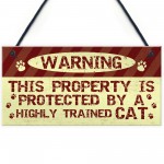 Cat Signs And Plaques Beware Cat Sign Funny Cat Sign Decor