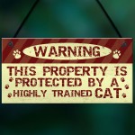 Cat Signs And Plaques Beware Cat Sign Funny Cat Sign Decor