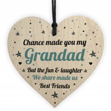 Grandad Gift For Best Friend Wood Heart Grandad Birthday Xmas