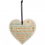 Special Grandad Poem Wood Heart Grandad Birthday Christmas Gift