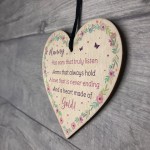 Nanny Gift For Birthday Christmas From Grandchildren Wood Heart