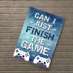 Blue Gaming Print Gift For Gamer Son Dad Boys Bedroom Wall Art