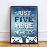 Boys Bedroom Wall Art Playstation Fan Gaming Print Framed Gift