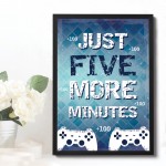Boys Bedroom Wall Art Playstation Fan Gaming Print Framed Gift
