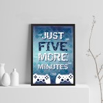 Boys Bedroom Wall Art Playstation Fan Gaming Print Framed Gift