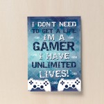 Gaming Print For Playstation Fan Gaming Sign For Boys Bedroom