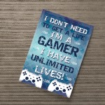 Gaming Print For Playstation Fan Gaming Sign For Boys Bedroom