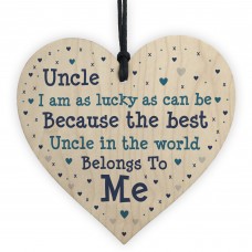 Best Uncle Gift Novelty Uncle Gift For Birthday Xmas Wood Heart 