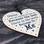 Best Uncle Gift Novelty Uncle Gift For Birthday Xmas Wood Heart 