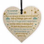 Number 1 Grandad Poem Wood Heart Grandad Gift For Grandchildren