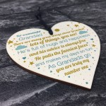 Number 1 Grandad Poem Wood Heart Grandad Gift For Grandchildren