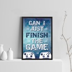 Gaming Print For Xbox Fan Hanging Gaming Sign Framed For Bedroom
