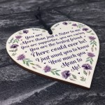 Best Friend Sister Gift Wood Heart Thank You Birthday Xmas Gift